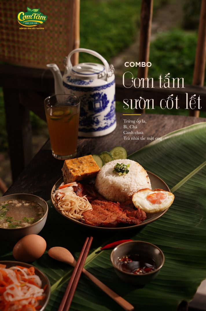 Combo cơm tấm sườn cốt lết