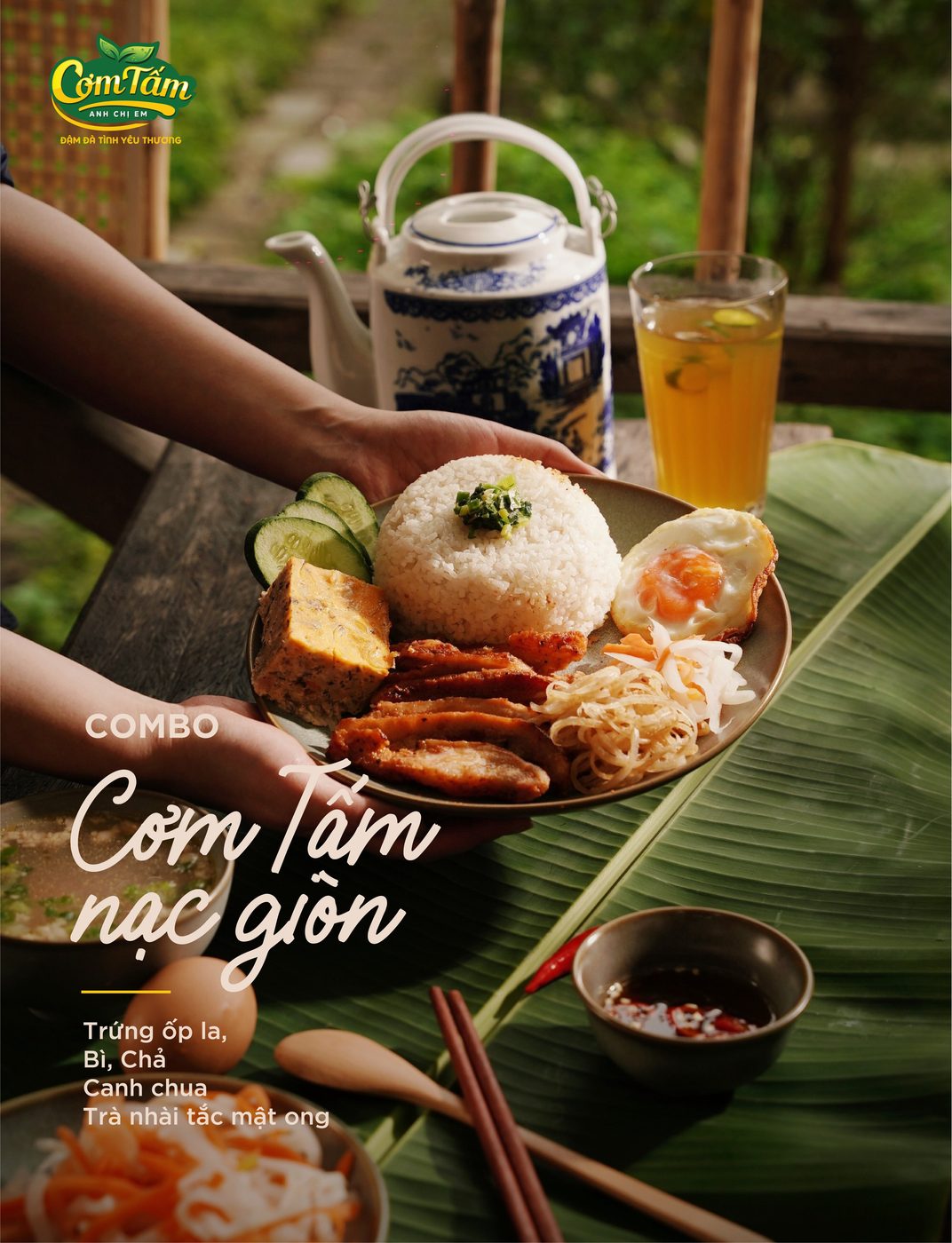 Combo cơm tấm nạc giòn